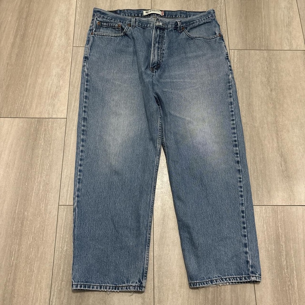 Vintage Y2K Levis 550 Jeans Men Baggy Blue Denim Relaxed Fit Skater Street 40x29